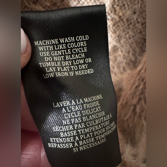 BLANKNYC Leopard Duster XS from REVOLVE Brown Tan Beige Sleeve Cuffs Fuzzy Cardi - Picture 10 of 13